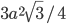 3a^2\sqrt{3}/4